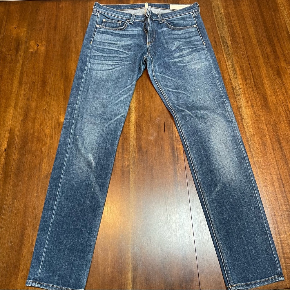 rag & bone Dark Blue Straight Jeans